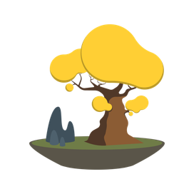 Желтый бонсай