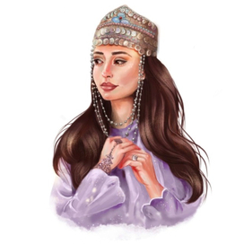 Девушка в армянском национальном костюме 