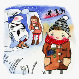 обложка к рассказу "Снеговитёк-мой друг"
