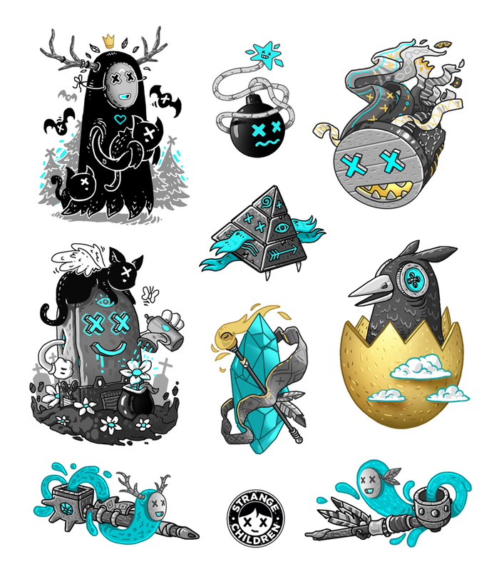 Набор стикеров для Strange Children