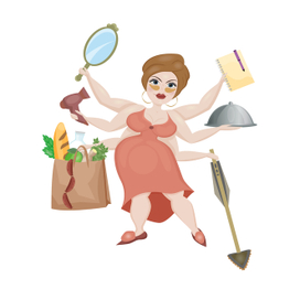 Супер женщина домохозяйка