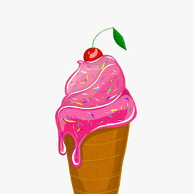 Вишенка на мороженке 😋