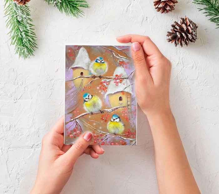 Открытка из набора "Теплый"