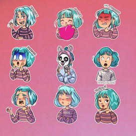 Cтикеры Spring Girl 