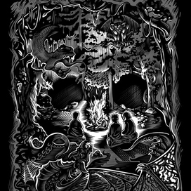 Иллюстрация в стиле гравюры