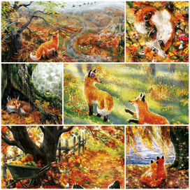 Серия открыток "Рыжая осень"