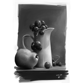 Натюрморт с виноградом 