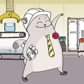 Презентация, котэ на заводе LG