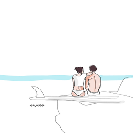 in between surfing . 