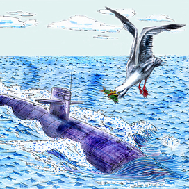 Чайка и подводная лодка