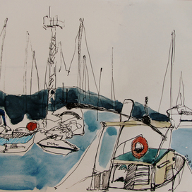 нос к носу,корма к корме