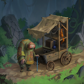 Торговец c тележкой