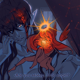 Иллюстрация Демон и ангел