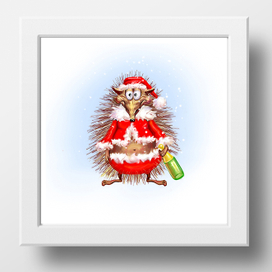 Ежи тоже люди) они любят новый год!