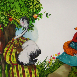 Лиса и журавль