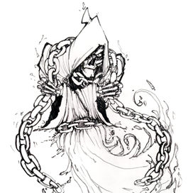 Drawlloween+Inktober - Призрак