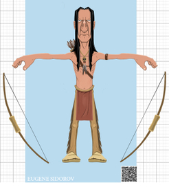 Фронтальный концепт элитного индейца