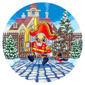 иллюстрация для новогодней этикетки