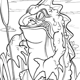 Водяной(раскраска)