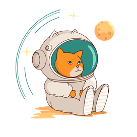 Кот космонавт в космосе 