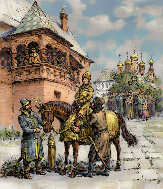 сажание на коня