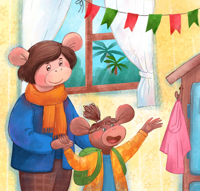 Обезьянка с мамой 