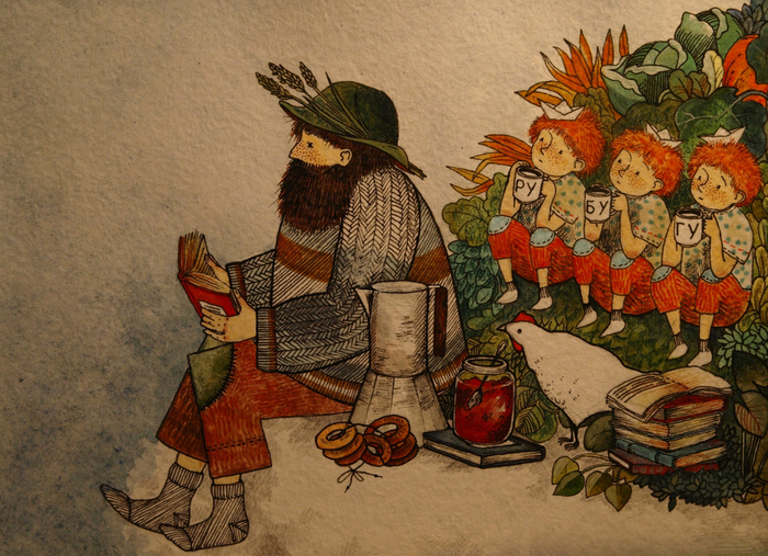 Иллюстрация для книги о жизни на облаках 