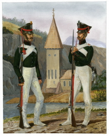 Рядовые 2го пионерного полка. 1813г.