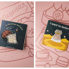 Иллюстрации десертов для фирменных значков