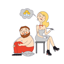 Прилежная тату-мастер