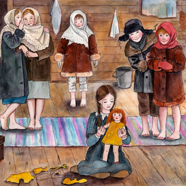 иллюстрация к повести "Девочка из города"