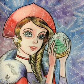 Снегурочка в красном кокошнике