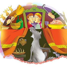 Ижорская сказка. Как волк на свадьбу ходил. Журнал "Костер"