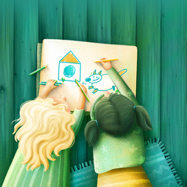 Квадрат и овал.