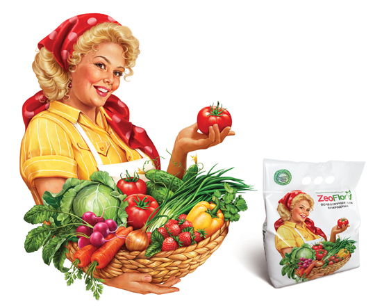 Девушка на упаковку ТМ Zeoflora.