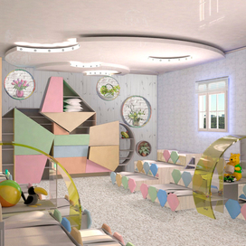 интерьер спальни для группы в детском саду