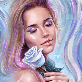 Девушка с цветком