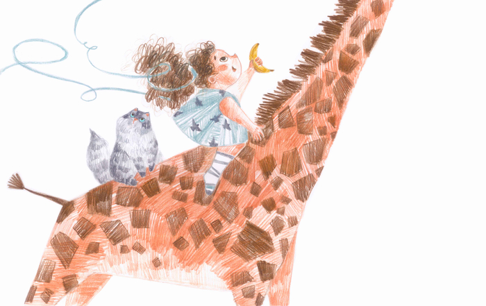 А теперь покатай меня, пятнистая лошадка!