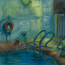 Вечерний отдых у бассейна