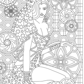 Раскраска антистресс " Девушка "