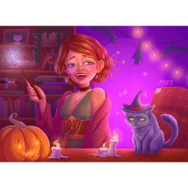 Ведьма и кот