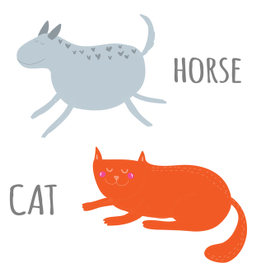 Cat and Horse