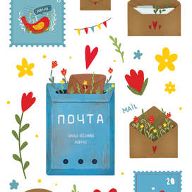 почтовые стикеры 