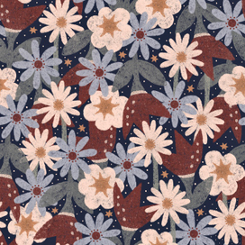 Цветочный бесшовный паттерн