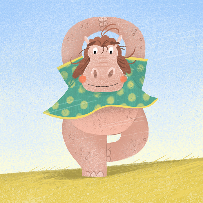 Спортивные звери. Бегемотиха