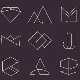 Набор свободных минималистичных логотипов