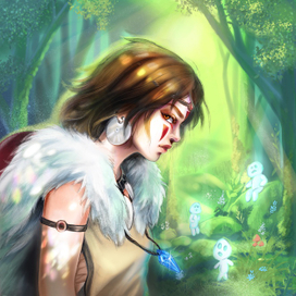 Принцесса Мононоке - фанарт