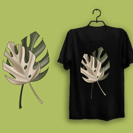 Принт «Листья»