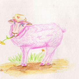 Розовая овечка