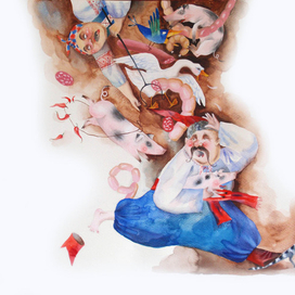 Як пана ковбасою били